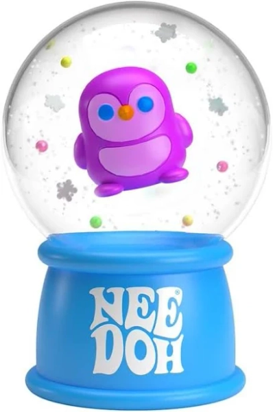 NeeDoh 2024 Squishmas Squish n' Flow Snow Globe Stress Ball [1 RANDOM Globe]