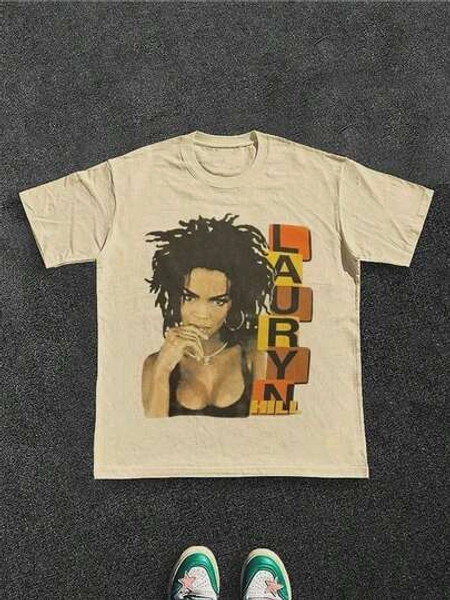 Lauryn Hill - Hip - Hop - Icon Men's Graphic T-Shirt, 100% Cotton, 220g