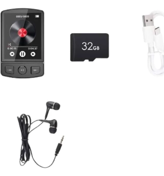 Home Collection - MP3 Player 32GB HiFi Lossless Sound Bluetooth Clip Music Voice Recorder - Black