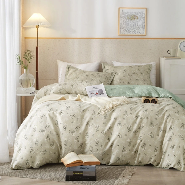 VCLIFE Cotton Floral Duvet Cover Set | Wayfair