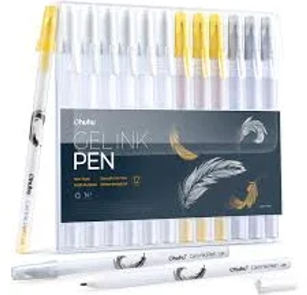 Ohuhu Gold Silver White Gel Pens 12 Pack