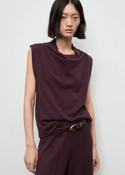 Draped neck top - Women | MANGO USA