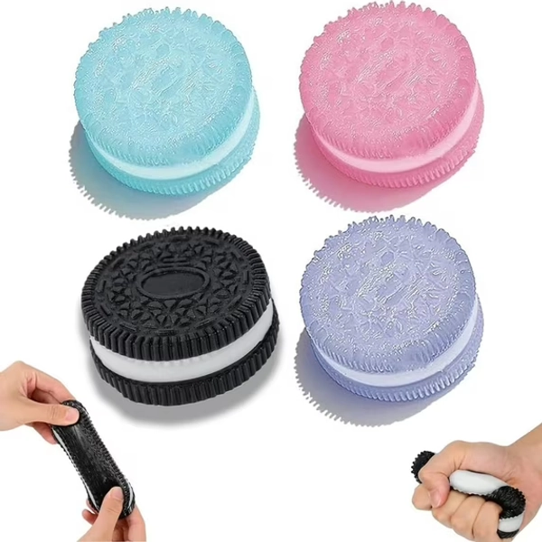 4 pcs taba squishy, cookies squishy toys, pinching sandwich simulation squishies, ultra soft squishy fidget toys, silicone squeeze toys for stress relief toys