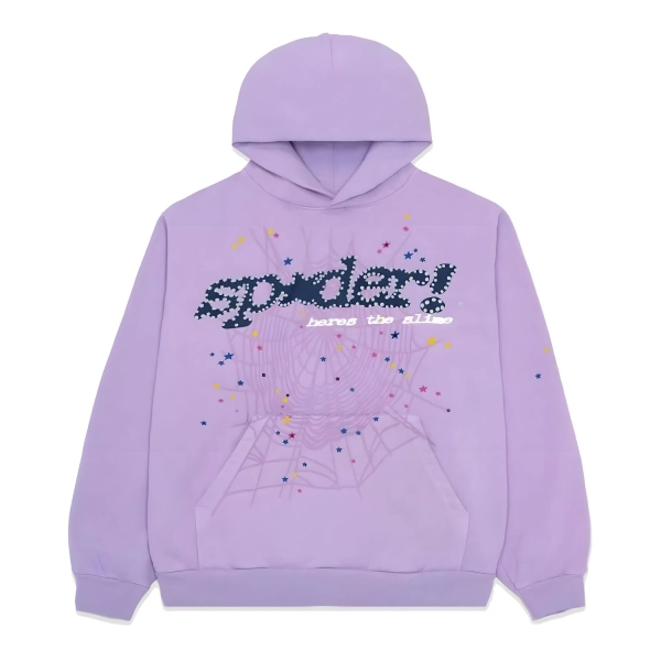 Sp5der Acai Hoodie Purple - Spider Hoodie