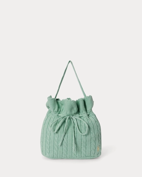 Mini-Cable Drawstring Bucket Bag
