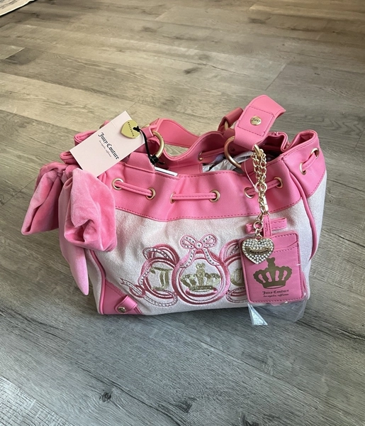 NWT Juicy Couture Lovers Club Daydreamer Tote Bag Purse Pink Diamond Viral HTF