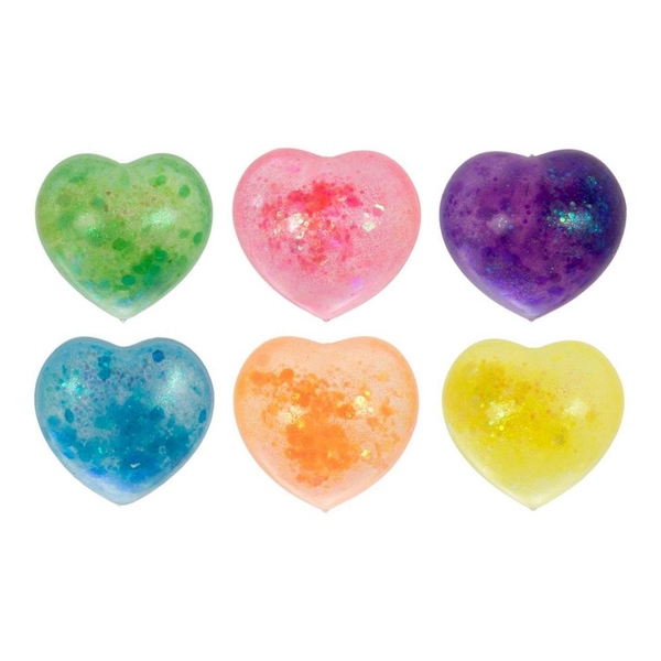 Squishy Glitter Hearts