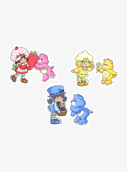Strawberry Shortcake X Care Bears Stickers 3 Pack