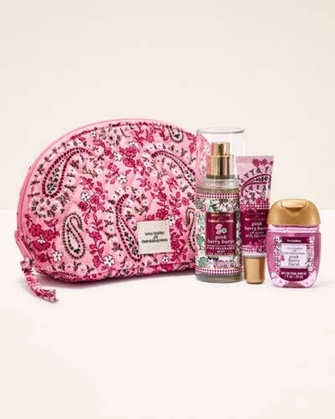 Bath & Body Works Vera Bradley Pink Paisley Gift Set