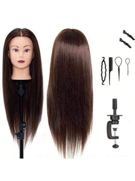 [28" Hair Model Head] 28" Training Braider Human Model Head, Beauty Hair Model Head With Hair Clipper #4, Daily Gift, Easter Mother's Day Gift