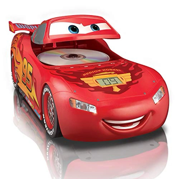 eKids Disney Cars 3 CD Boombox For Kids Lightning McQueen High Quality Stereo Sound CD Vroom