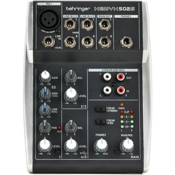 Behringer Xenyx 502S 5-channel Analog Streaming Mixer