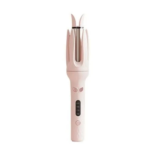 Automatic Rotating Hair Curler, 30W Ceramic Curling Wand with Temperature Control and 1 Hour Auto Shutoff, Pink, Size: 36 in
