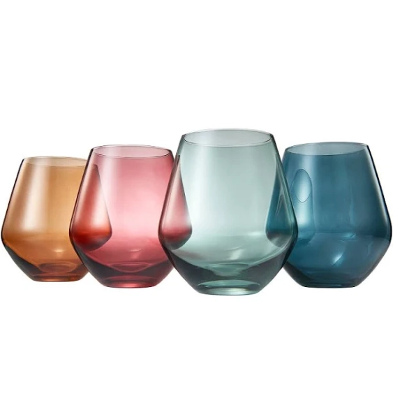 TEEK Tonal Stemless Wine Glassware Set of 4