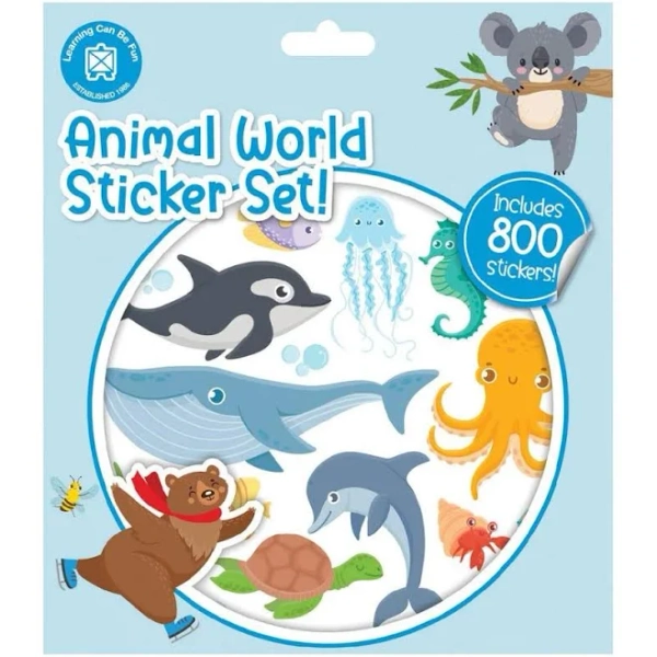 Learning Can Be Fun Sticker Set Animal World 800 Pack