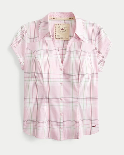 Short-Sleeve Button-Through Shirt