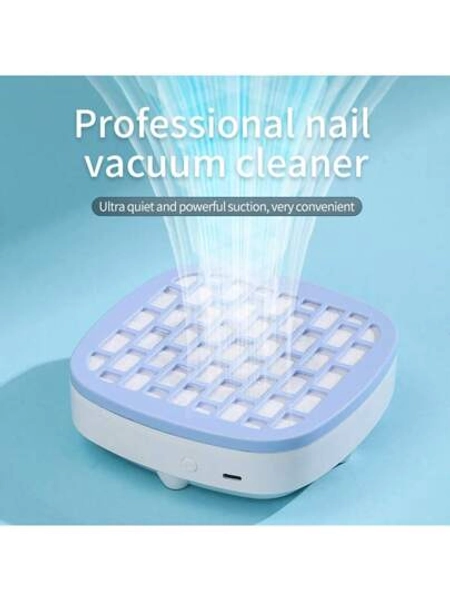 Nail Duster Collector, Nail Dust Collector For Acrylic Nails, Nail Dust Fan Nail Cleaner For Manicure - Nail Vacuum Cleaner Powerful Dust Extractor Low Noise