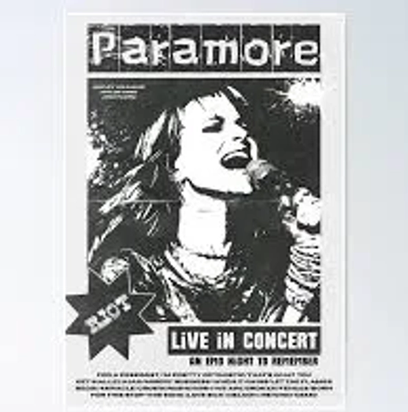 Paramore Riot Poster