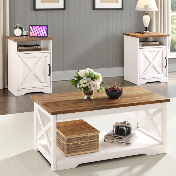 Laurel Foundry Modern Farmhouse® Chiara 2 Piece Coffee Table Set & Reviews | Wayfair