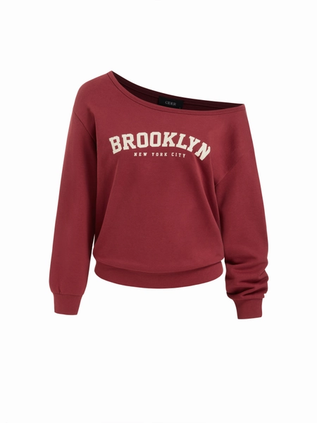 Brooklyn Terry Cotton-blend Boat Neck Sweatshirt