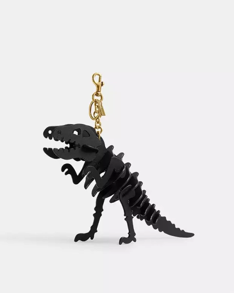 Brass/Black Large Rexy Skeleton Bag Charm