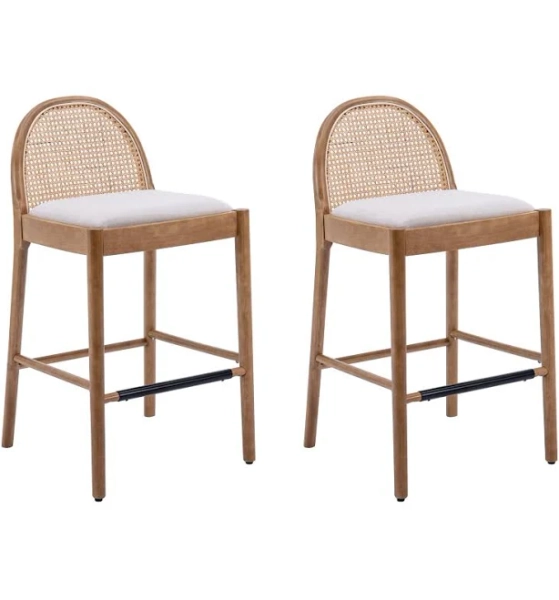 Bayou Breeze Emington Modern Counter Height Bar Stools (Set of 2)