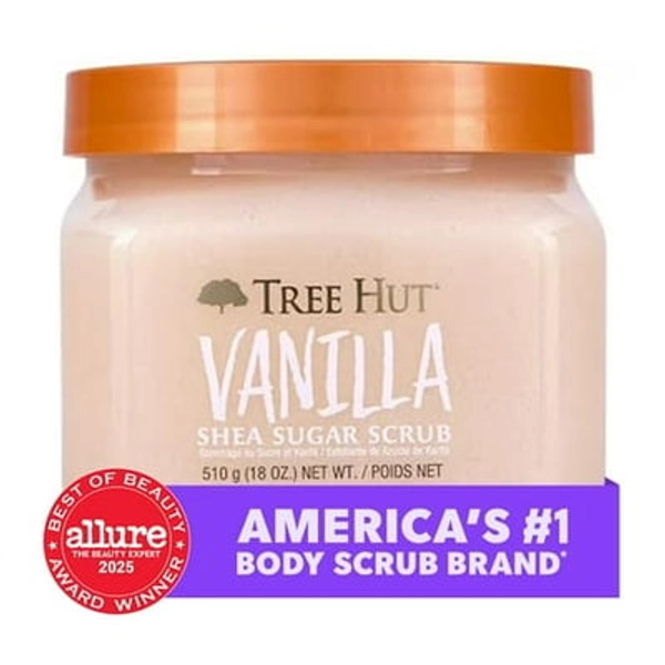 Naterra International  Inc. Tree Hut Vanilla Shea Butter Sugar Body Scrub  18 oz