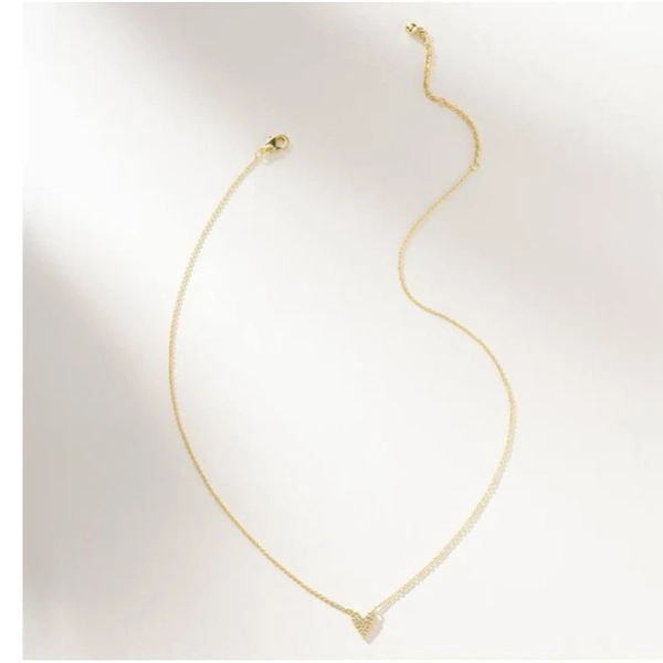 Uncommon James 14K Gold-Plated Full Pavé Heart Necklace