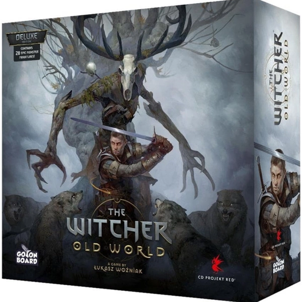 The Witcher Old World Deluxe Edition Board Game - Fantasy & Adventure Strategy Game for Adults, Ages 14+, 1-5 Players, 90-150 Min Playtime, Made by Go On Board