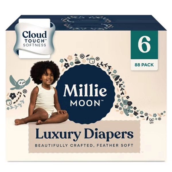 Millie Moon Luxury Disposable Diapers - Size 6 - 88ct