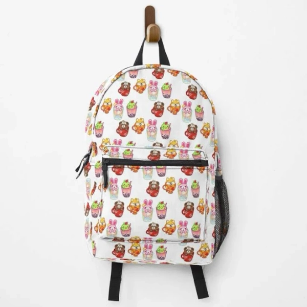 Moriah Elizabeth Cute Art Backpack - Trendy Black and White Unisex Bag for Art Lovers