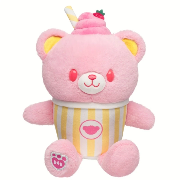 Strawberry Lemonade Bear Slushie Plushie | Build-A-Bear