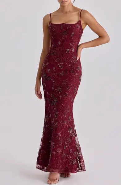 Naima Hand Beaded Gown