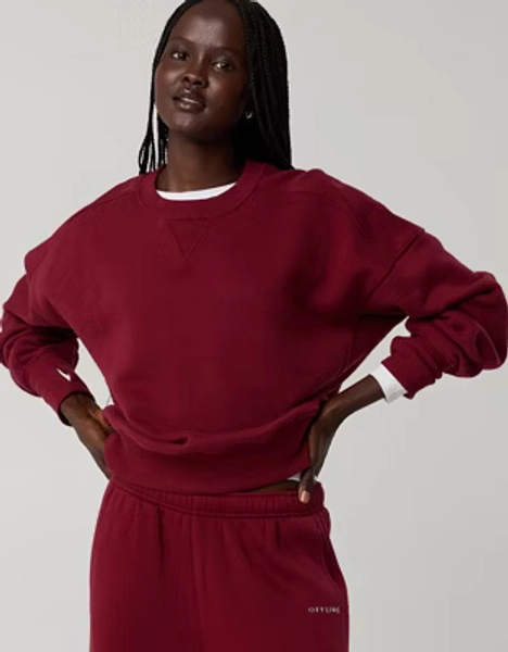 OFFLINE By Aerie Cloud Fleece Classic Crewneck
