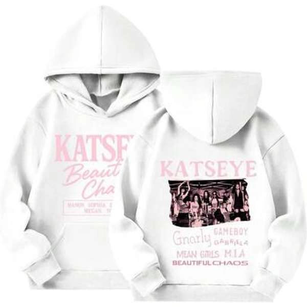Unisex KATSEYE Hoodie Music Album KATSEYE Merch Hoodies Fashion Graphic Sweatshirt Long Sleeves Hoodie - Size XXXL