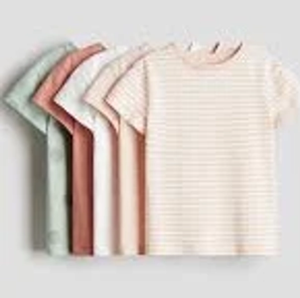 H&M Girls 5-Pack Cotton T-shirts