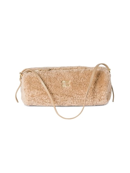 Miu Miu Women's Shearling Pouch - Light Beige