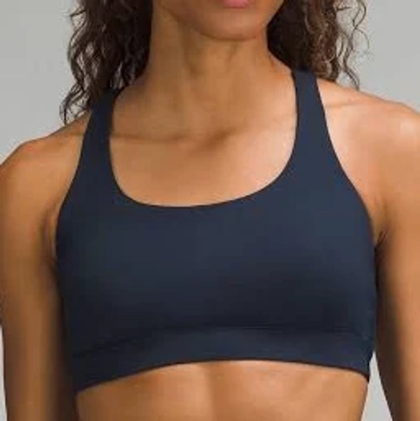lululemon Women's Energy Bra Medium Support, B–D Cups - Size 2 Navy,blue