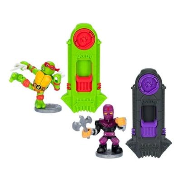 Legends of Akedo Teenage Mutant Ninja Turtles - Versus Pack Raph Versus Foot Soldier Includes 2 Mini Battling Figures as Well as 2 Exclusive Battle Controllers Ready Fight Split Strike