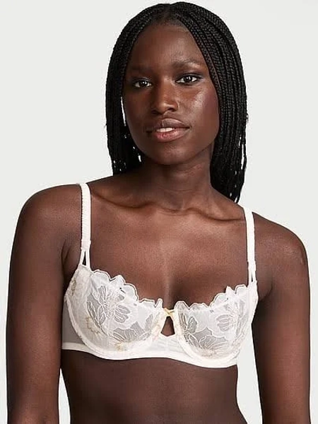 Dream Angels Wicked Peony Embroidery Unlined Balconette Bra