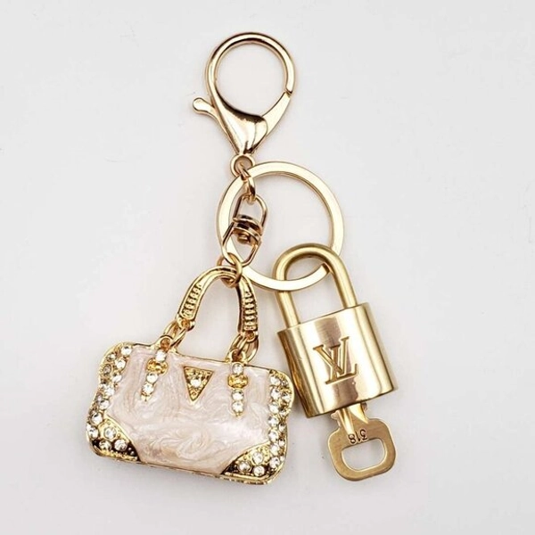 Authentic Louis Vuitton Lock &amp; Key with unbranded Bagcharm, Keycharm 110725