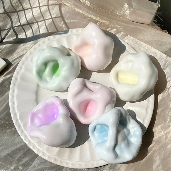 HHBEAUTY Stress Balls for Adults - Handmade Pressure Relief Balls Crunchy & Squishy Stress Ball, Anxiety Relief Fidget Toys, Variety Textures, Stress Balls Bulk, 4CM, Random Color