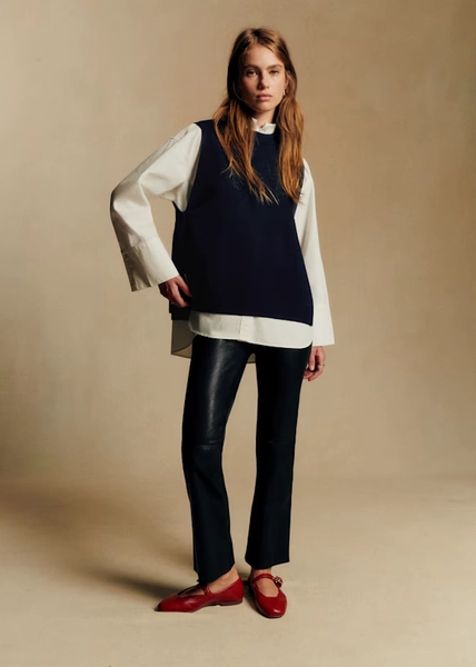 Ciara Trousers - Smooth Black Leather