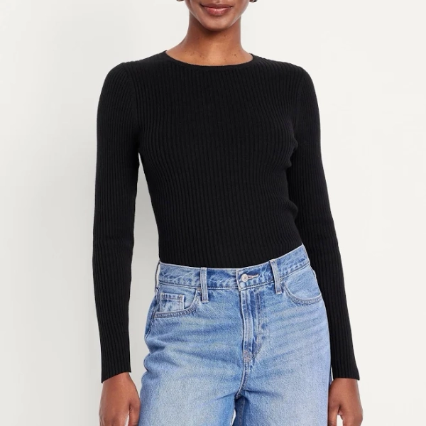 Old Navy Women's Sosoft Lite Rib Crew-Neck Sweater