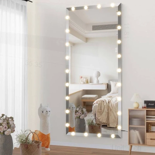 Ebern Designs Full Length Mirror with Lights