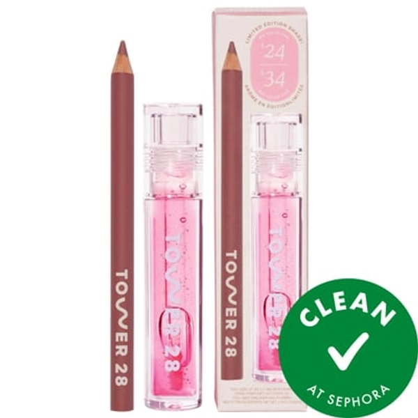 Tower 28 Beauty Line + Shine Lip Pencil and Lip Gloss Gift Set