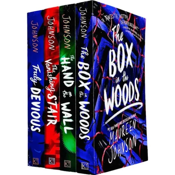 Truly Devious Series 4 Books Collection Set by Maureen Johnson (Truly Devious, The Vanishing Stair, The Hand On The Wall, The Box in The Woods)