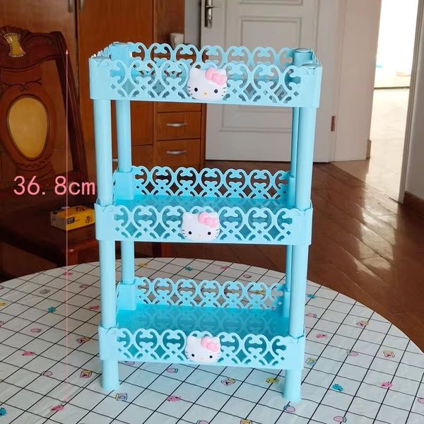   3 tier plastic storage shelf organizer cute - Temu