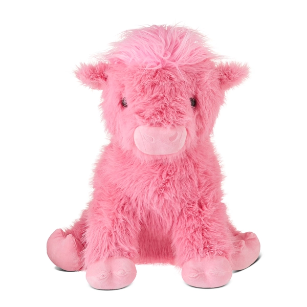Jumbo Highland Cow Plush, Pink, 24", Valentine's Day by Way To Celebrate