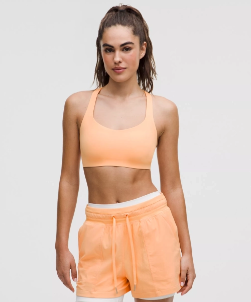 FlexyFlex Strappy Yoga Bra *Light Support, A-C Cups - Rock Melon - S/M
